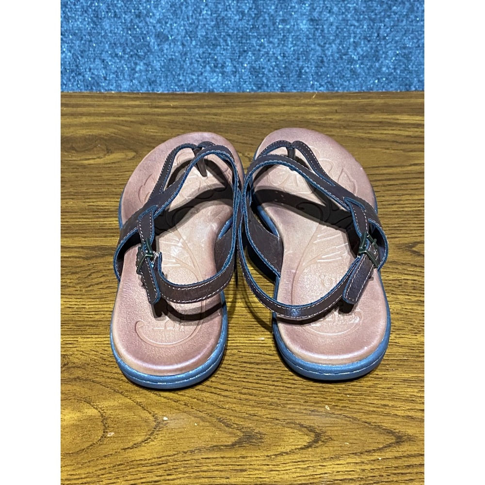 b.o.c. Born Concept Clearwater Dark Brown Floral Laser Cut Sandals Women's 9M - Picture 5 of 8